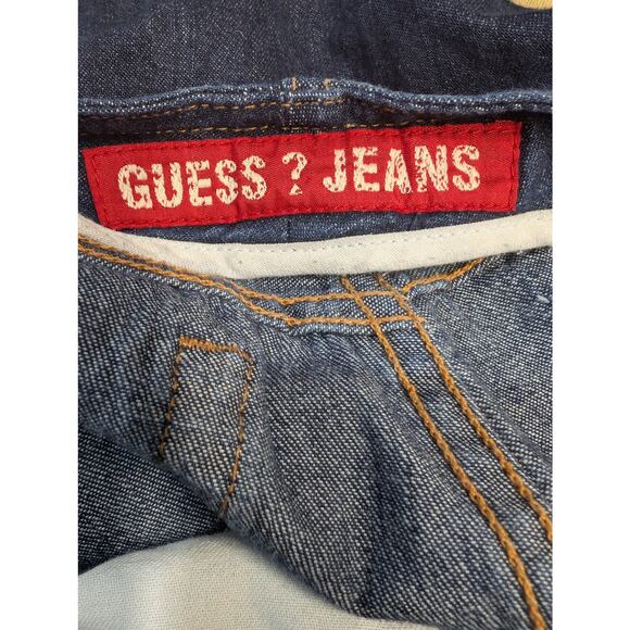 Vintage Y2K Guess USA Bootcut Jeans Style 13195 Size 31 Made in USA Side Slit - Picture 9 of 10